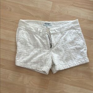 Old Navy White shorts with Textured Design